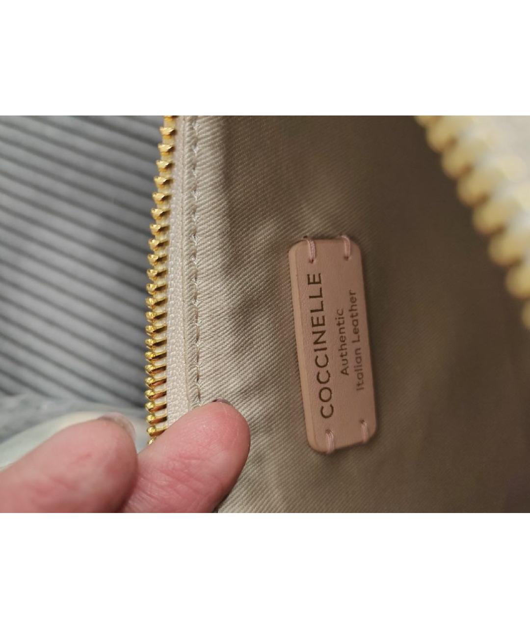 COCCINELLE Розовая кожаная сумка через плечо, фото 6