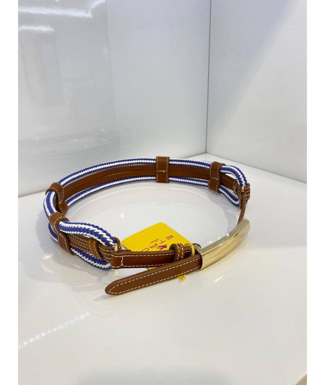 ETRO Коричневый кожаный ремень, фото 2