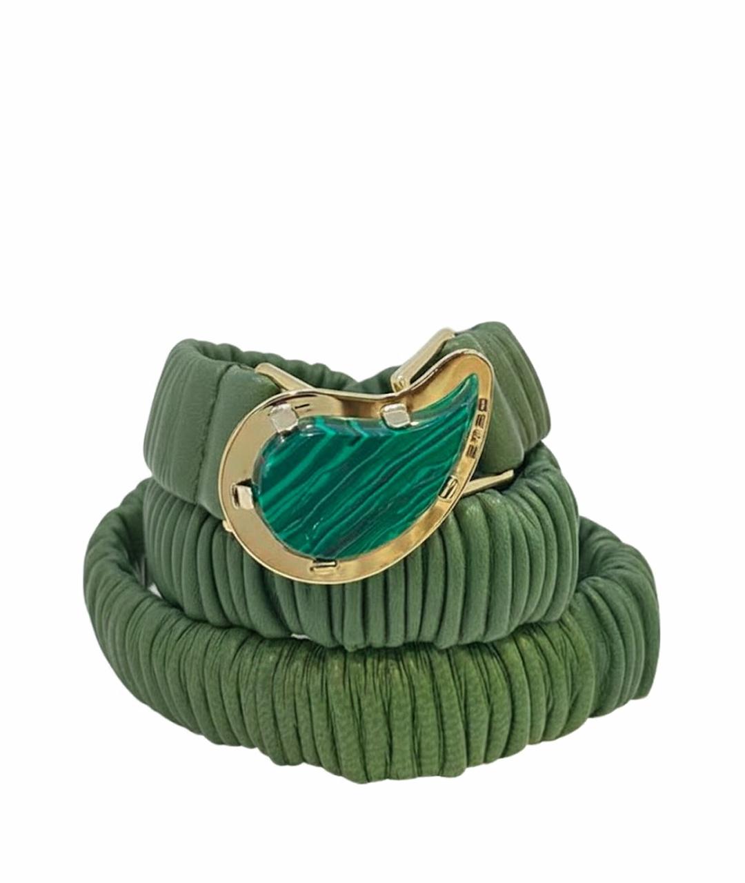 ETRO Зеленый кожаный ремень, фото 1