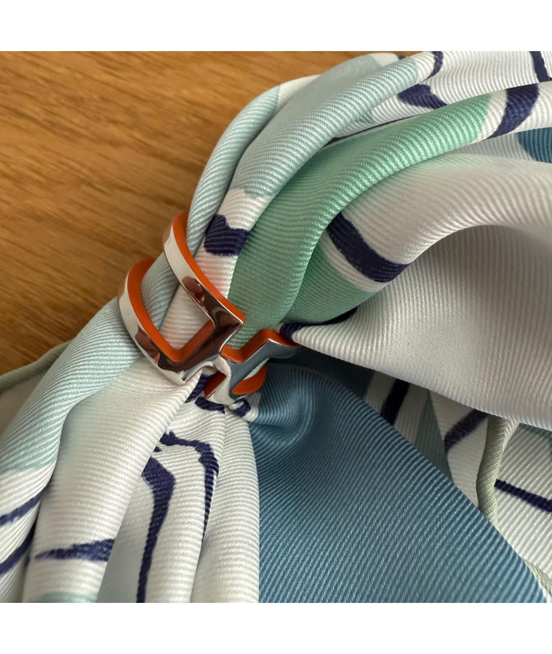 HERMES Оранжевый платок, фото 3