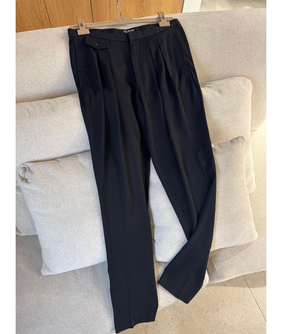 TOM FORD Черные прямые брюки, фото 3