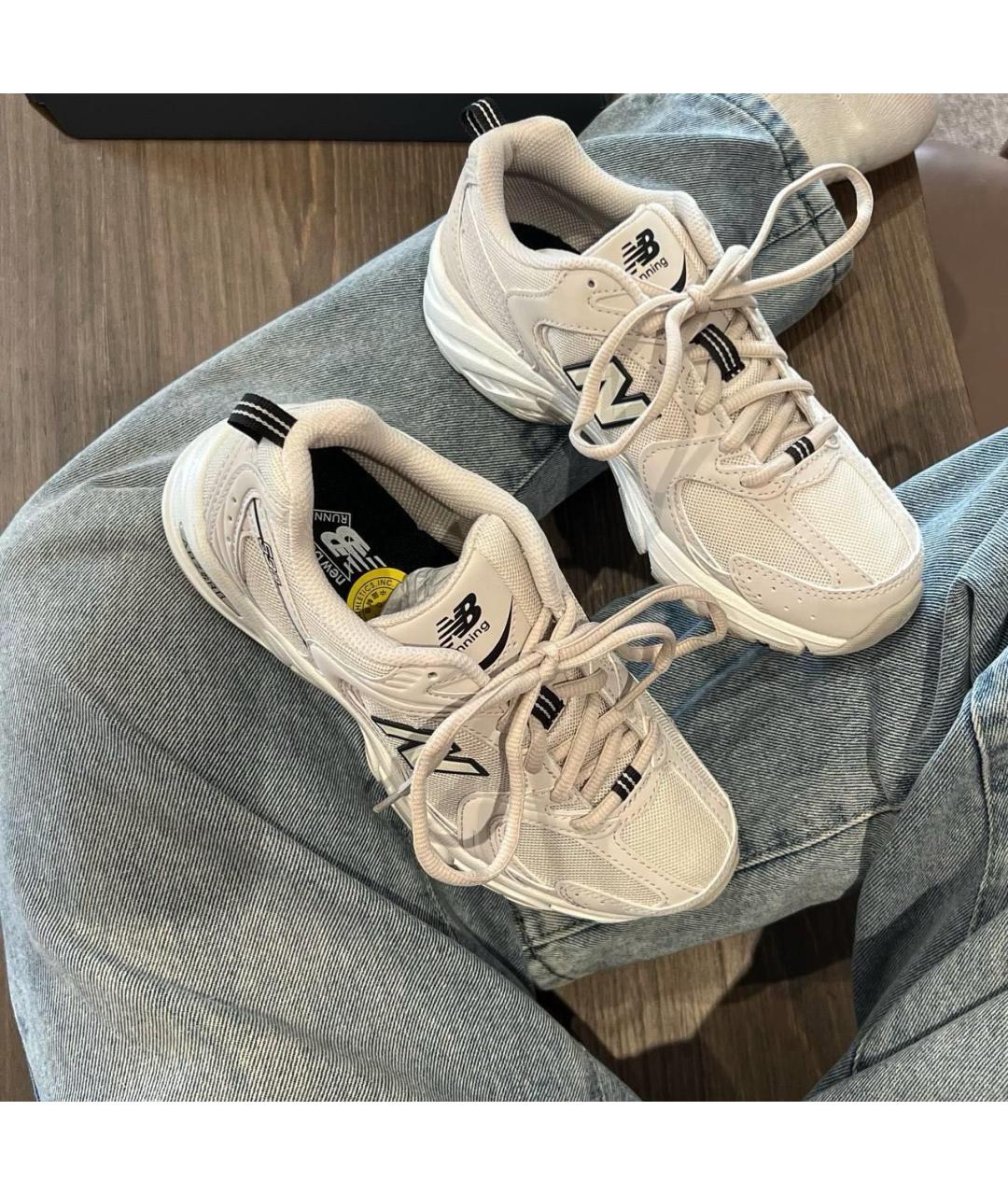 NEW BALANCE Бежевые кроссовки, фото 4