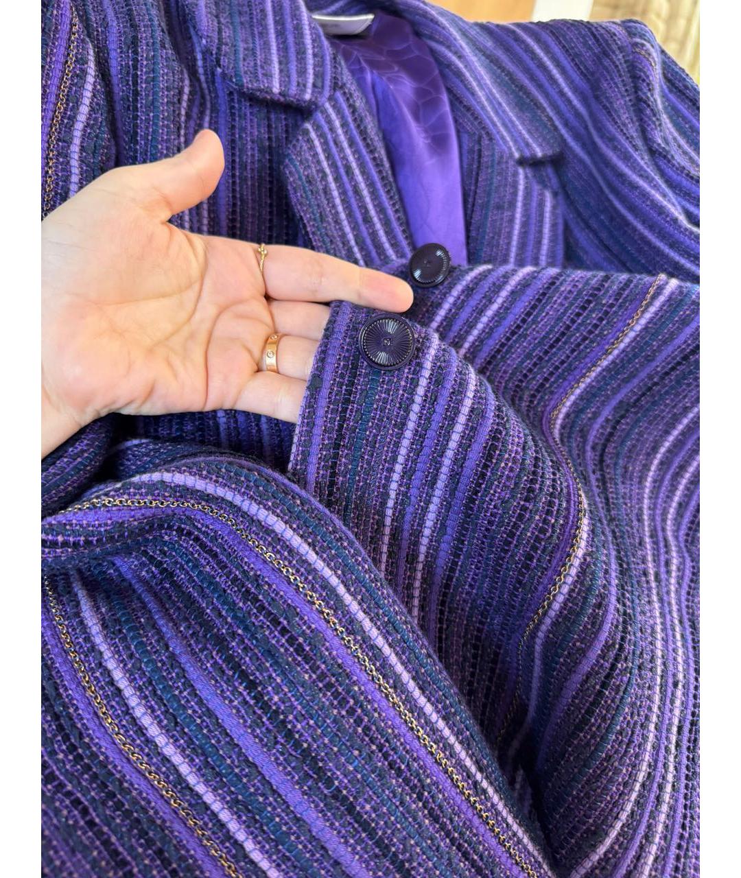CHANEL Фиолетовый жакет/пиджак, фото 3
