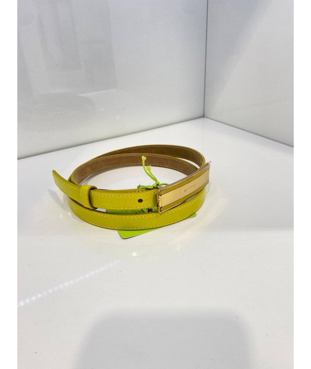 ETRO Зеленый кожаный ремень, фото 4