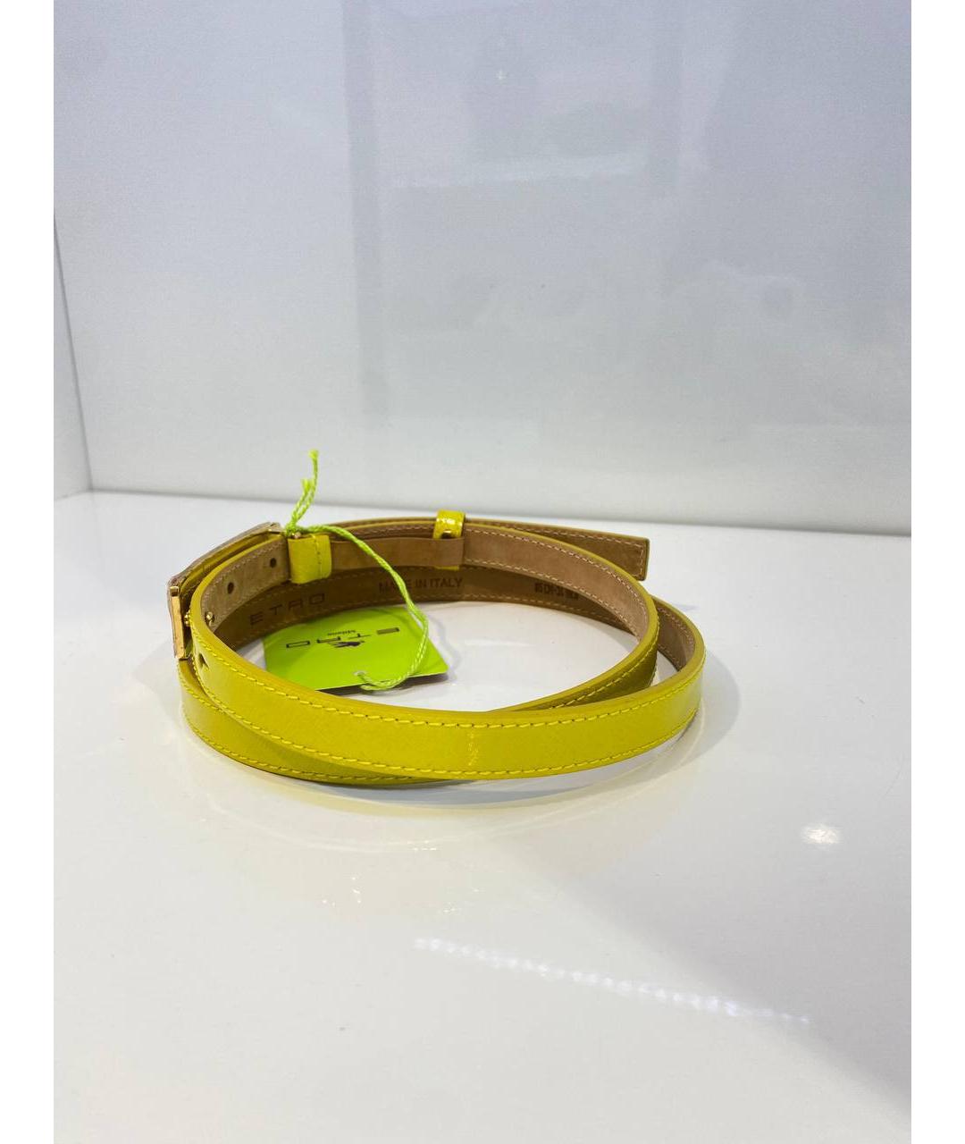 ETRO Зеленый кожаный ремень, фото 2