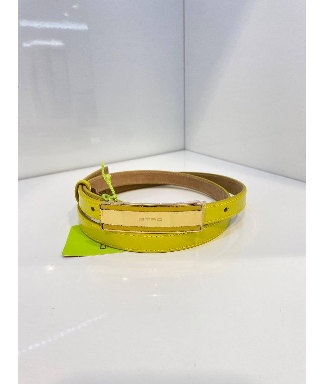 ETRO Зеленый кожаный ремень, фото 3