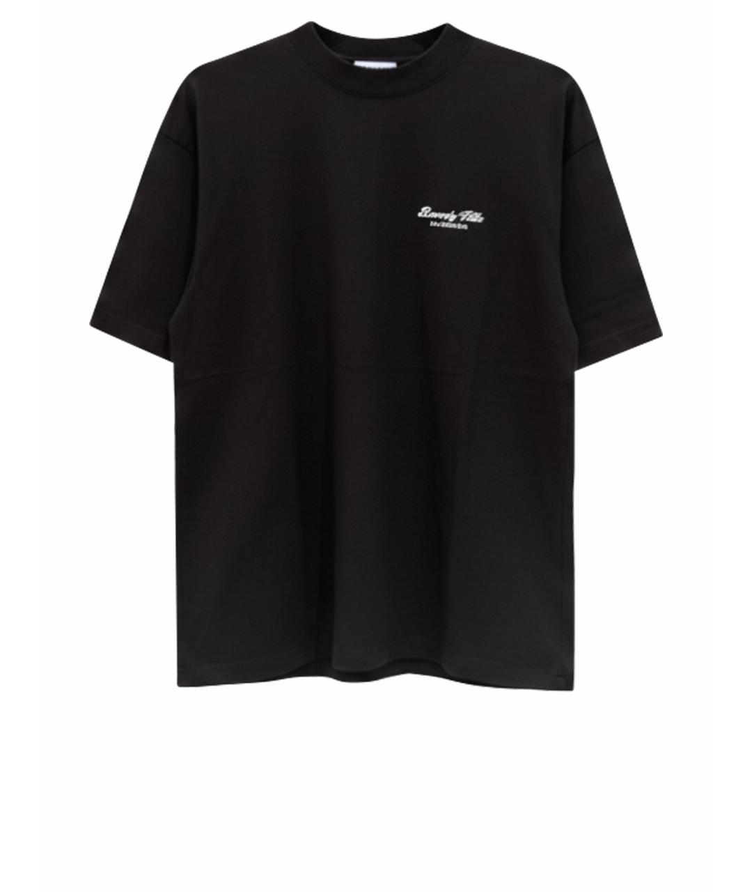 BALENCIAGA Черная хлопковая футболка, фото 1