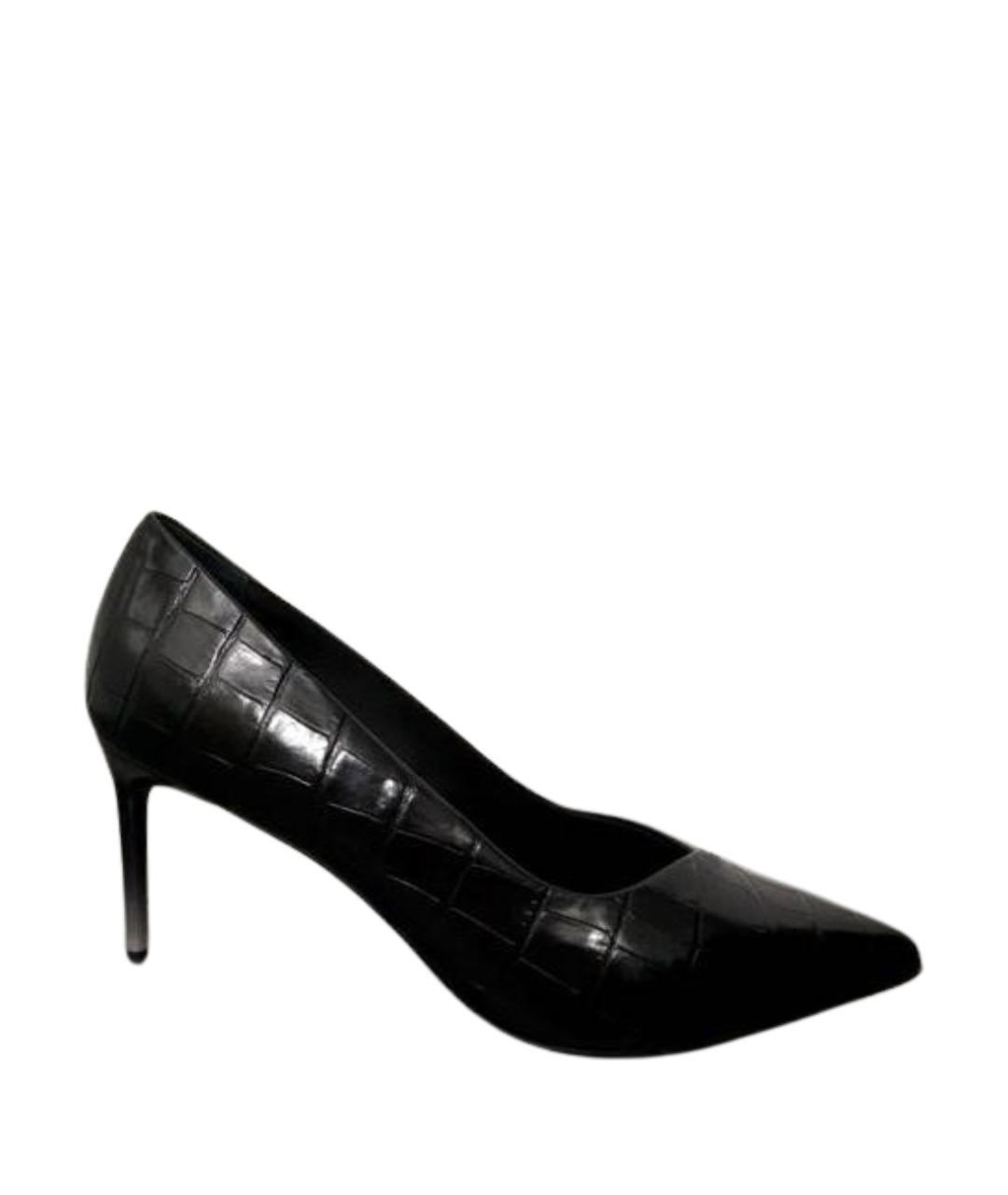 MAX MARA Черные кожаные туфли, фото 1