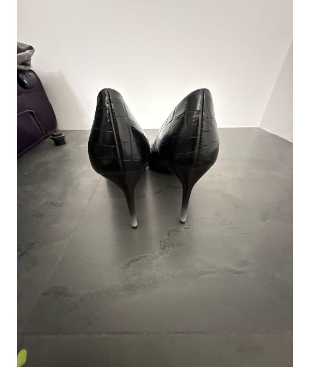 MAX MARA Черные кожаные туфли, фото 4