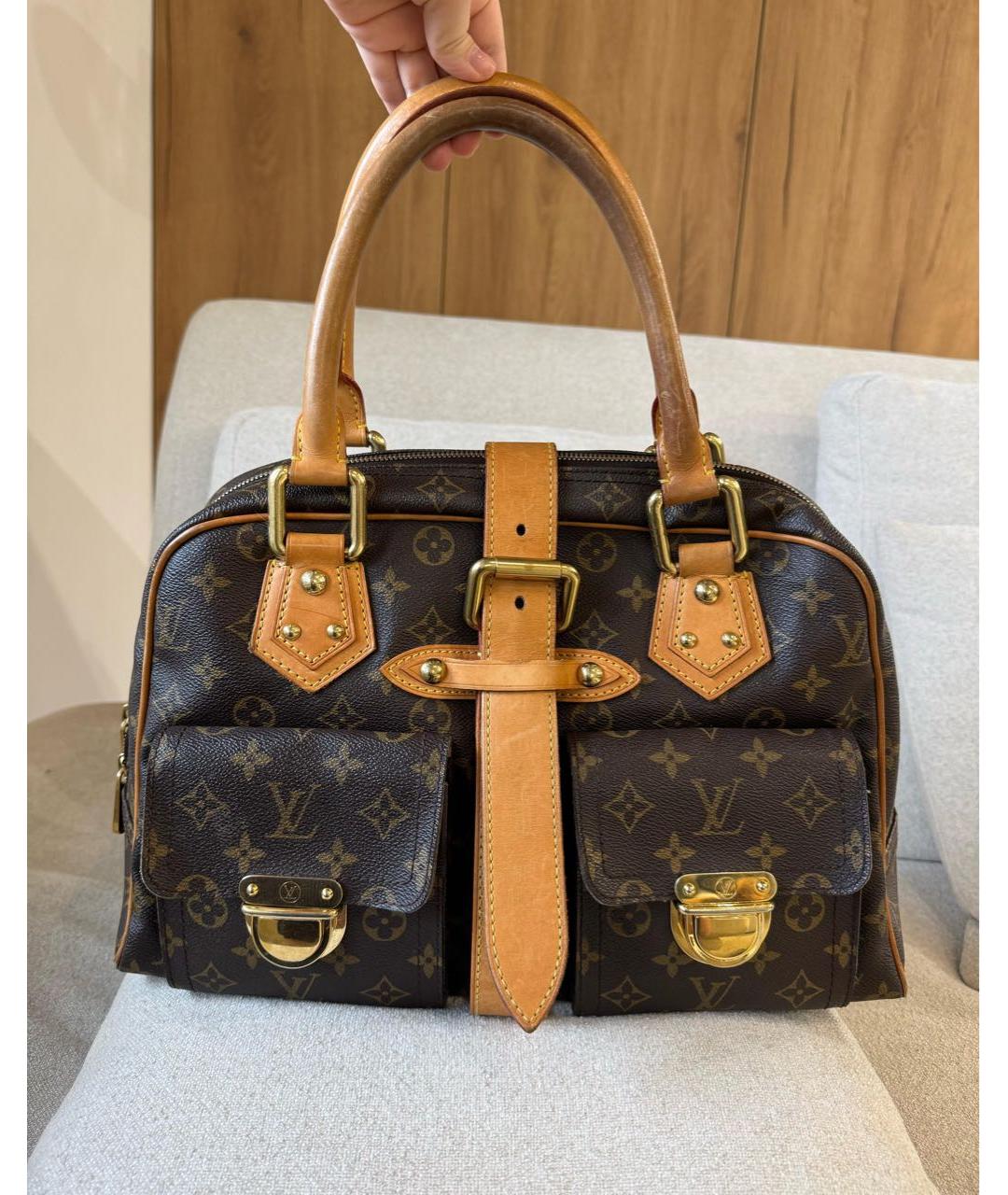 LOUIS VUITTON Коричневая сумка с короткими ручками, фото 2