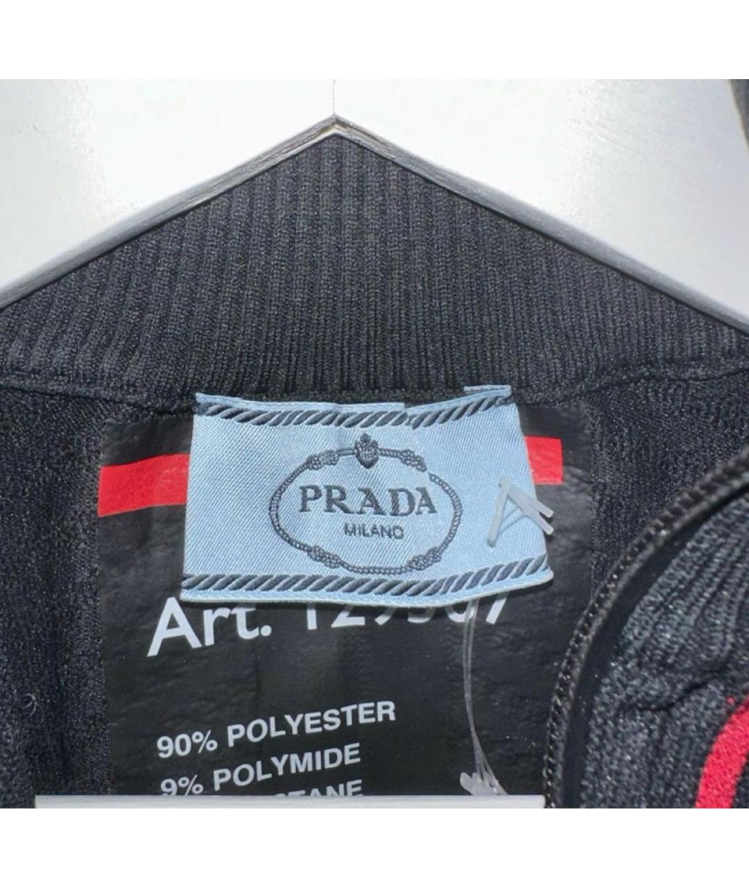 PRADA Черная полиэстеровая майка, фото 3