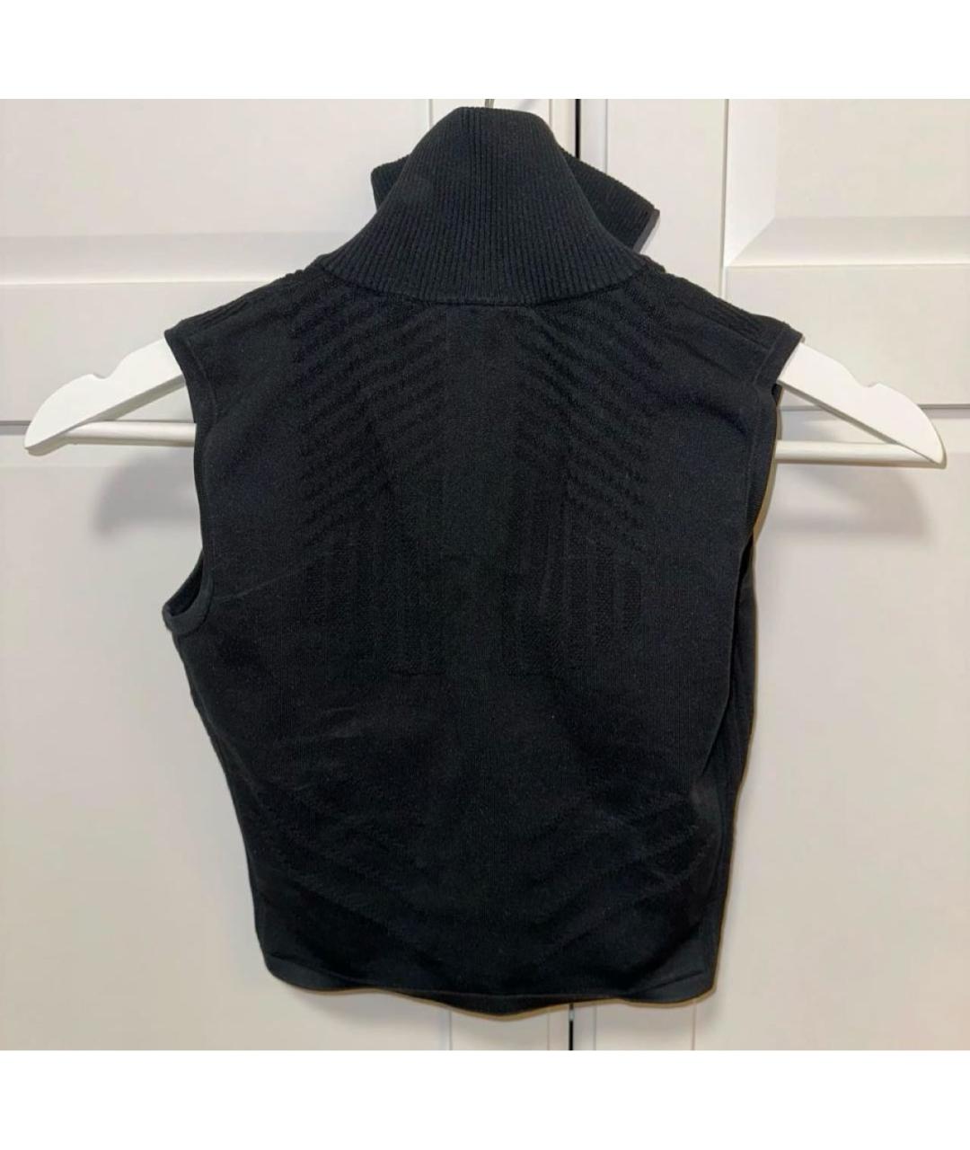 PRADA Черная полиэстеровая майка, фото 2