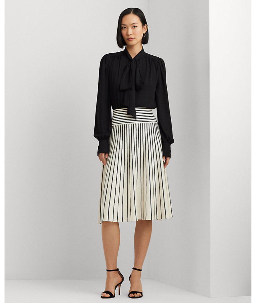 RALPH LAUREN Мульти хлопковая юбка миди, фото 5