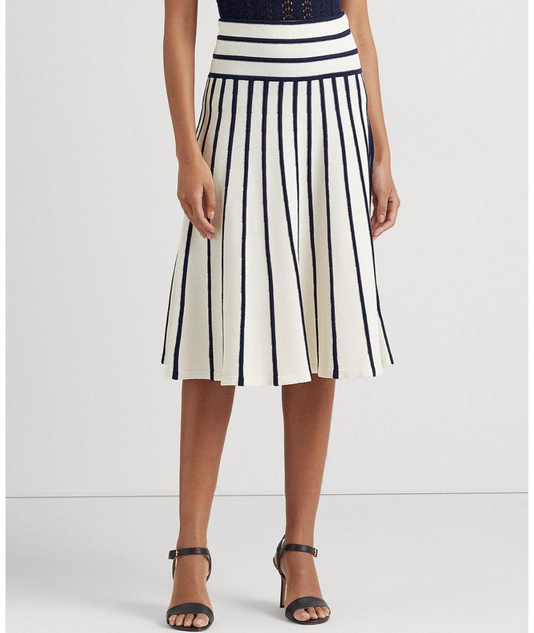 RALPH LAUREN Мульти хлопковая юбка миди, фото 6