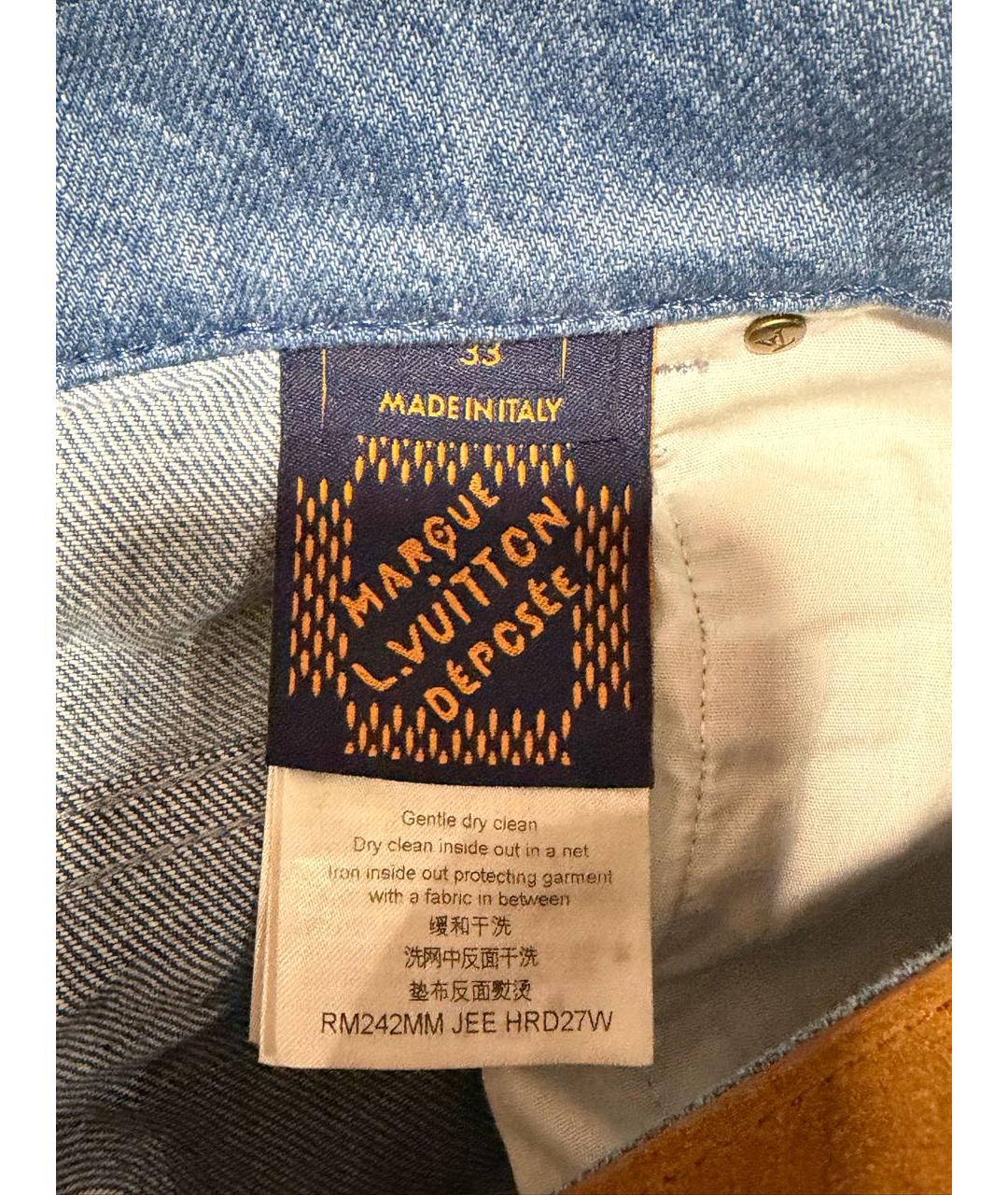 LOUIS VUITTON Голубые деним шорты, фото 3