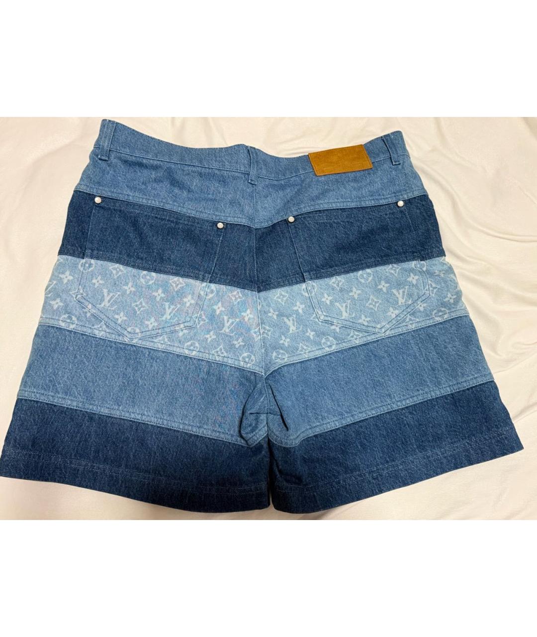 LOUIS VUITTON Голубые деним шорты, фото 2