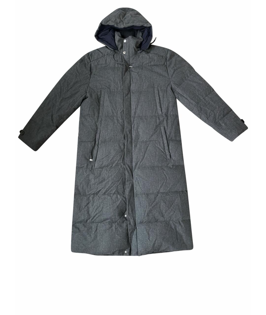 BRUNELLO CUCINELLI Антрацитовый кашемировый пуховик, фото 1