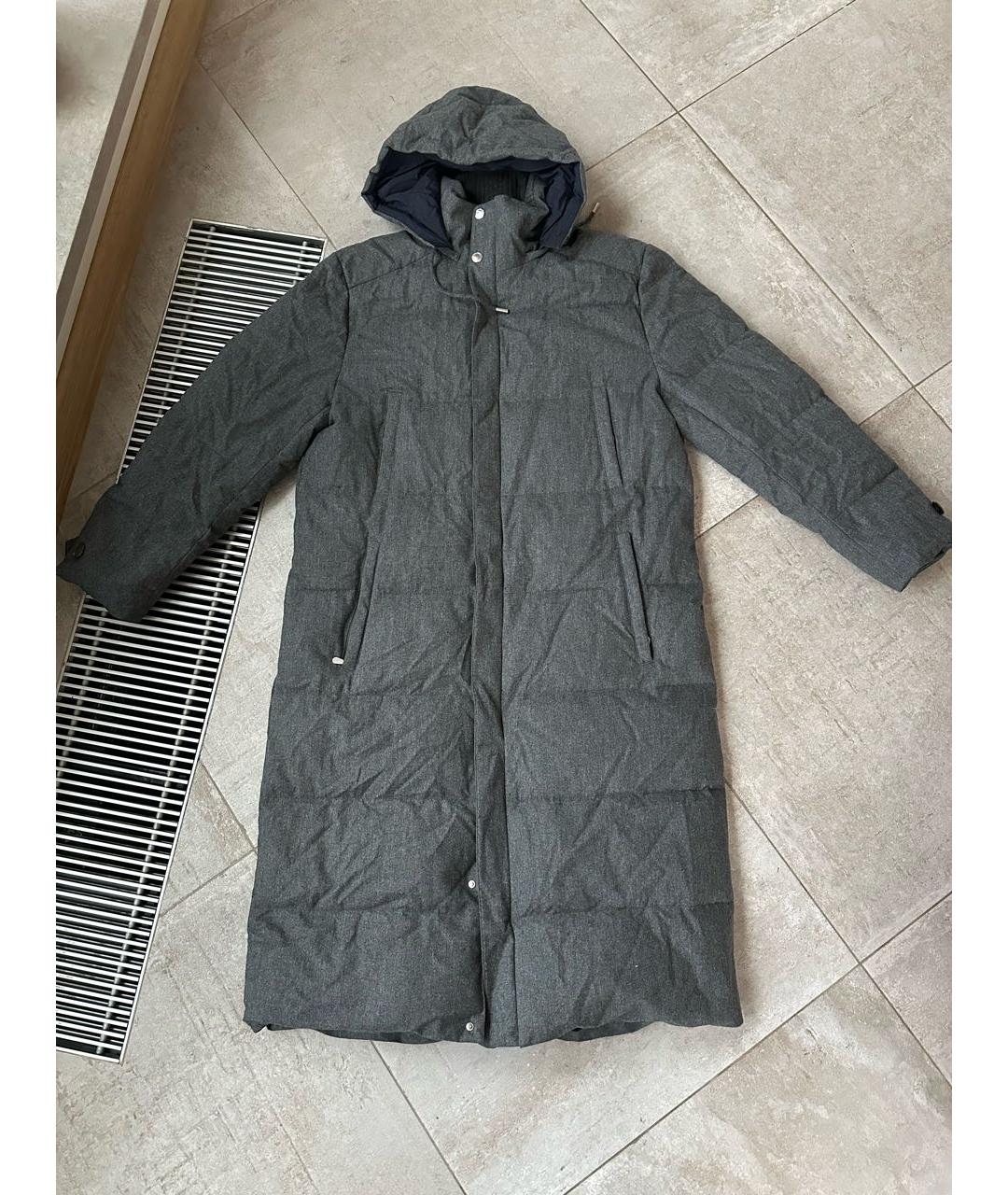 BRUNELLO CUCINELLI Антрацитовый кашемировый пуховик, фото 9