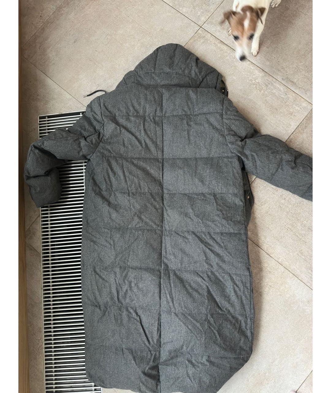 BRUNELLO CUCINELLI Антрацитовый кашемировый пуховик, фото 2