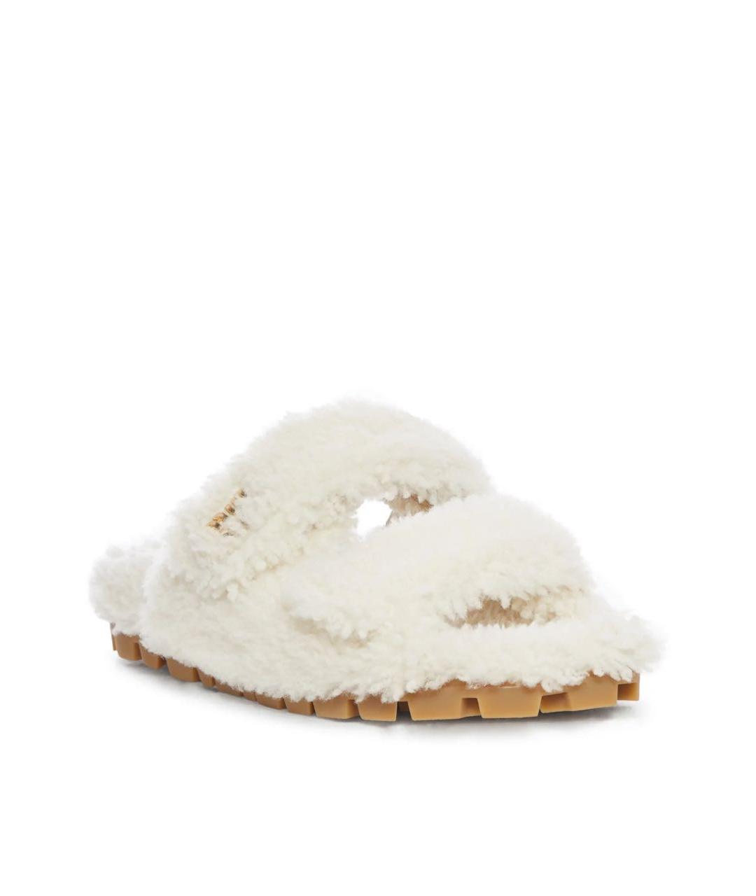 MIU MIU Белые шлепанцы, фото 2