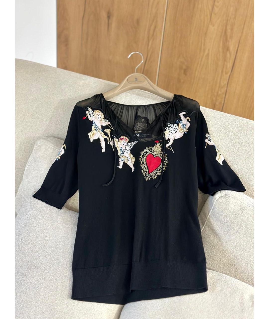 DOLCE&GABBANA Черный шерстяной джемпер / свитер, фото 3