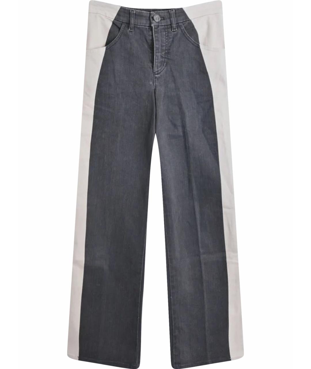 CHANEL Серые хлопковые прямые джинсы, фото 1