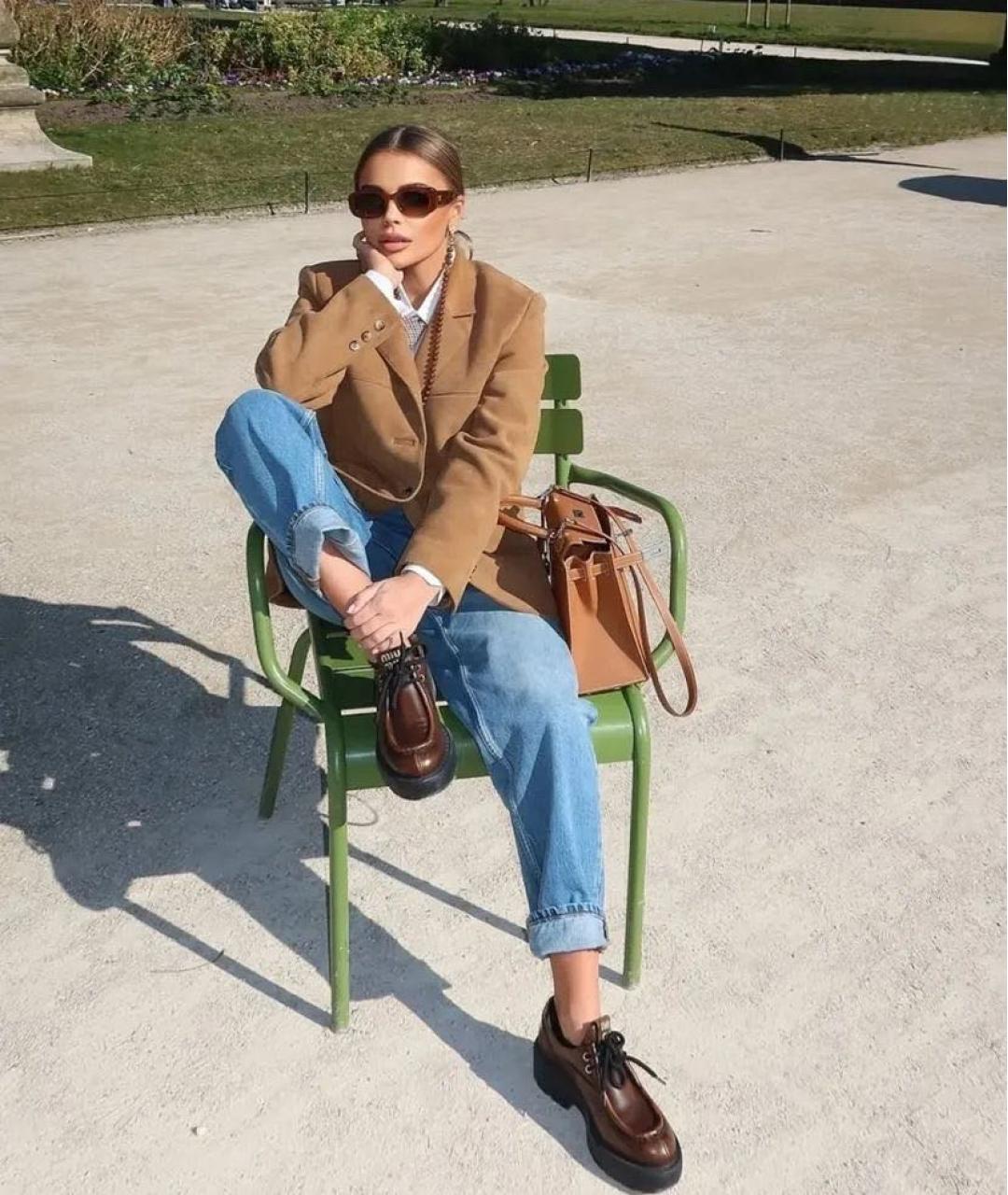 MIU MIU Коричневые кожаные брогги и оксфорды, фото 7