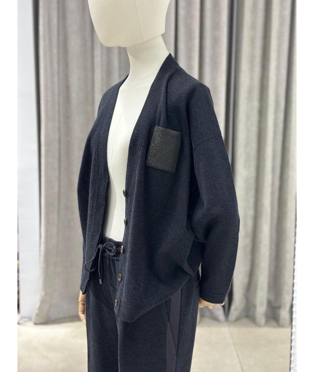 BRUNELLO CUCINELLI Серый кашемировый костюм с брюками, фото 2