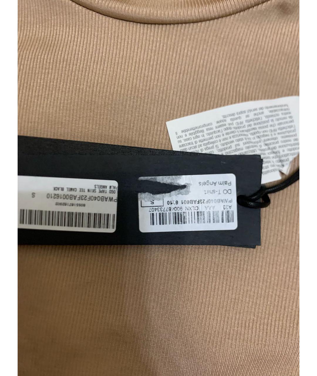 PALM ANGELS Бежевая хлопковая водолазка, фото 4