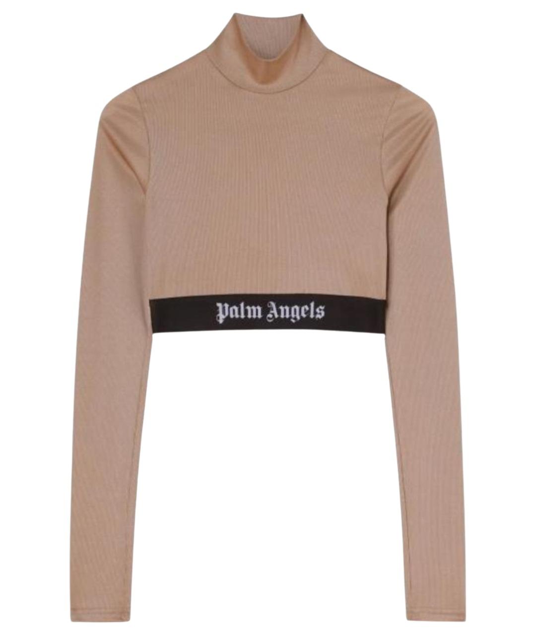 PALM ANGELS Бежевая хлопковая водолазка, фото 1