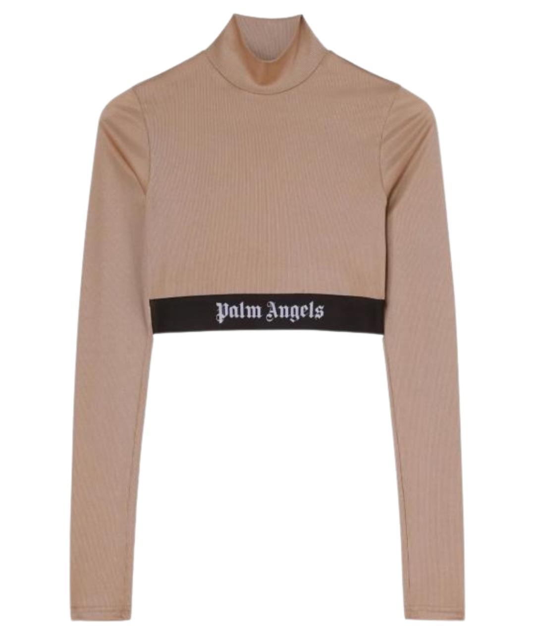 PALM ANGELS Бежевая хлопковая водолазка, фото 6