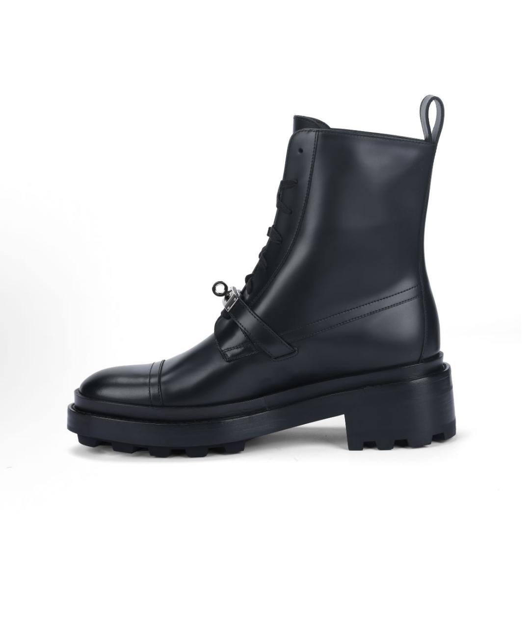 HERMES Черные кожаные ботинки, фото 3