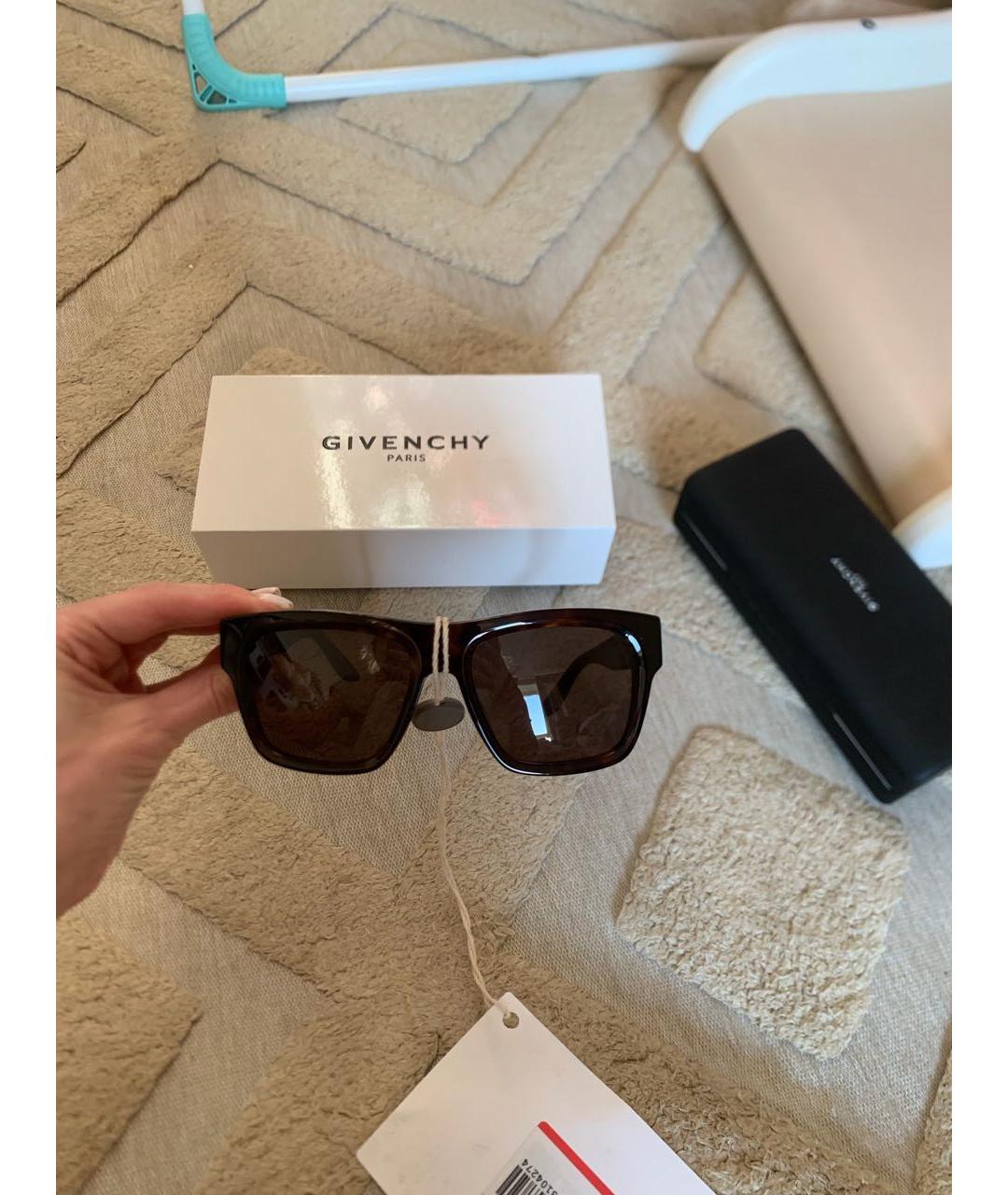 GIVENCHY Коричневые пластиковые солнцезащитные очки, фото 9