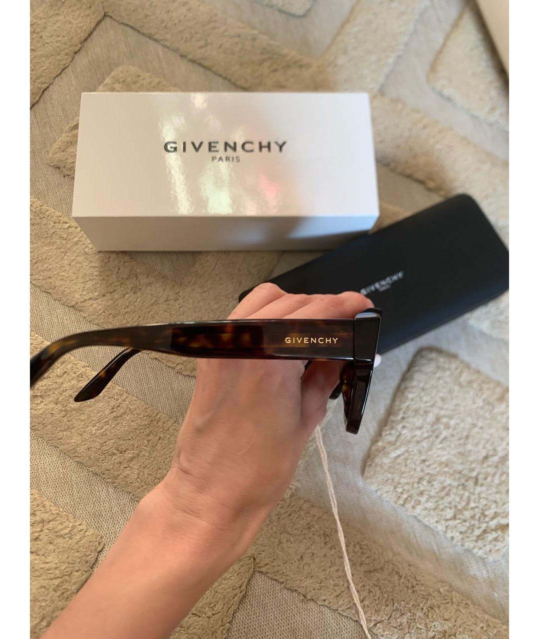 GIVENCHY Коричневые пластиковые солнцезащитные очки, фото 5