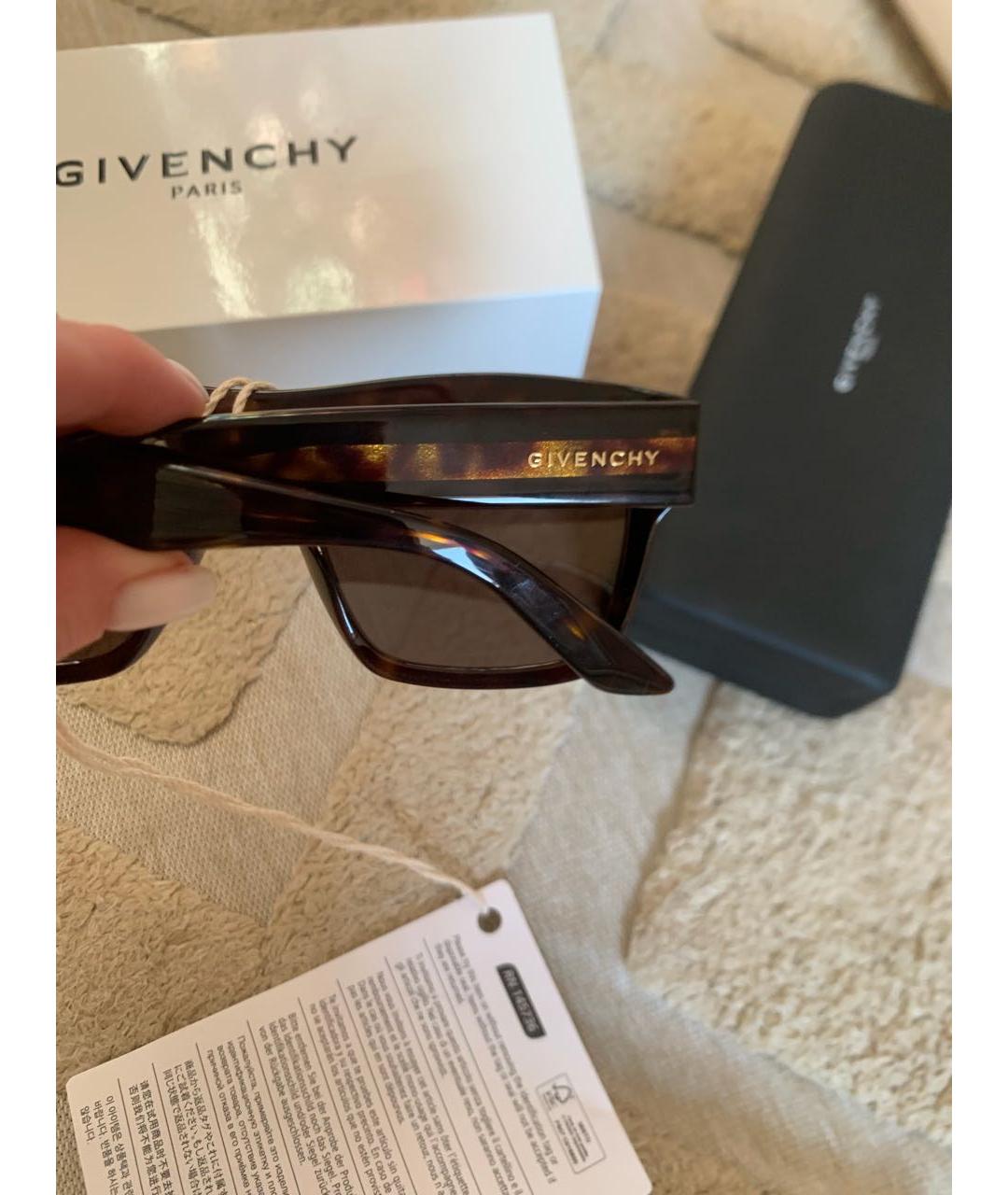 GIVENCHY Коричневые пластиковые солнцезащитные очки, фото 3