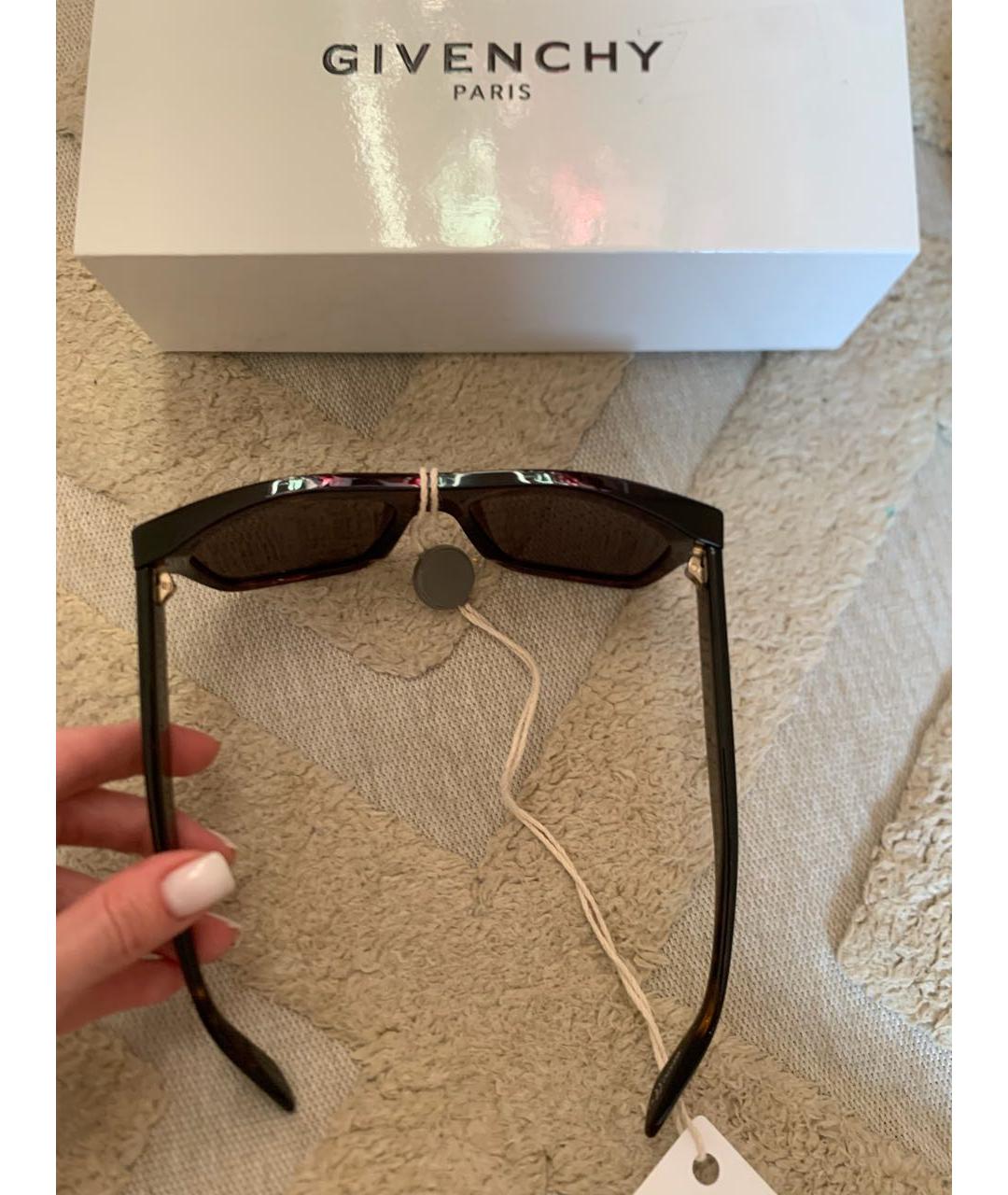 GIVENCHY Коричневые пластиковые солнцезащитные очки, фото 2
