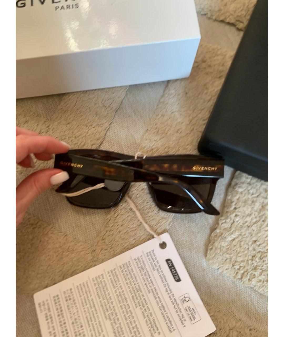 GIVENCHY Коричневые пластиковые солнцезащитные очки, фото 6