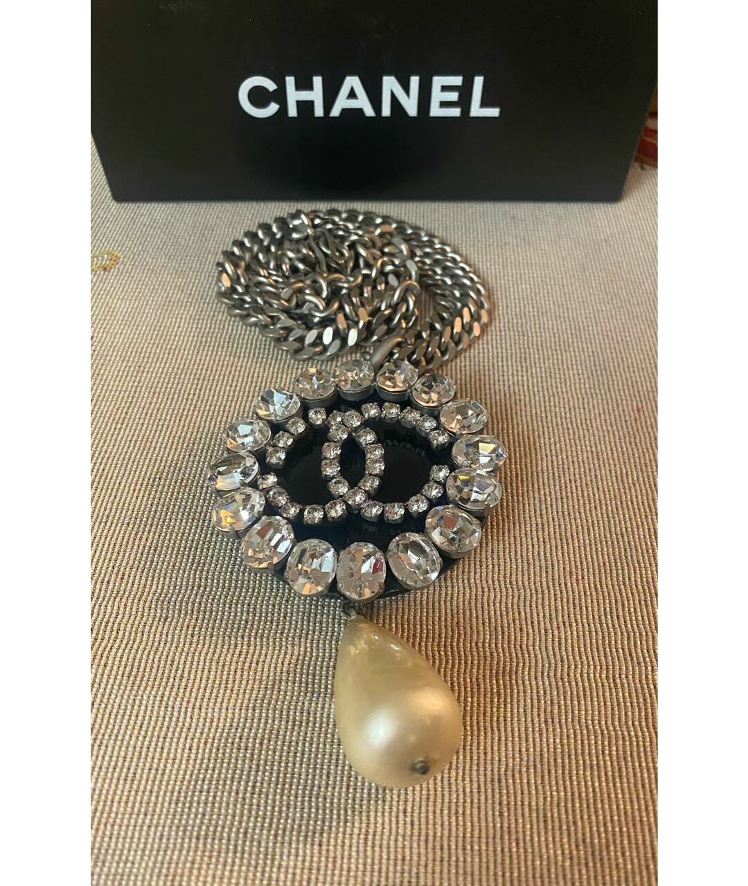 CHANEL PRE-OWNED Серебряное металлическое колье, фото 2