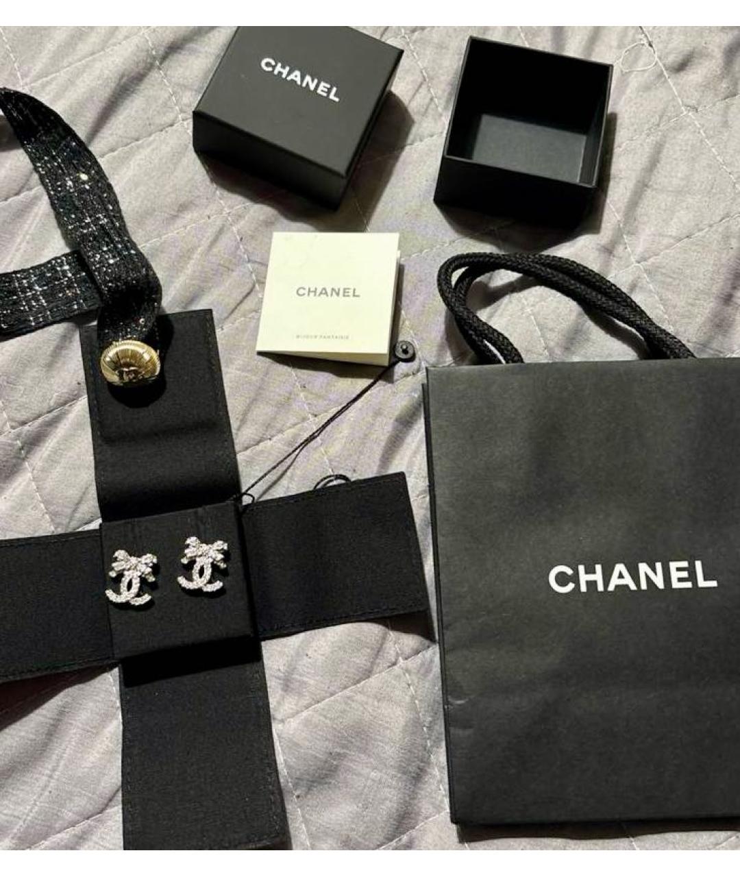 CHANEL Серебряные позолоченные серьги, фото 4