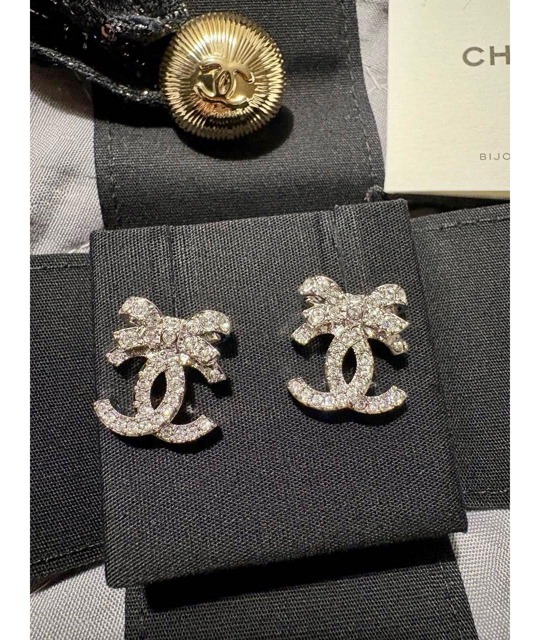 CHANEL Серебряные позолоченные серьги, фото 2