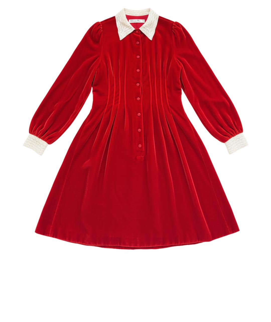 CHRISTIAN DIOR Красное повседневное платье, фото 1