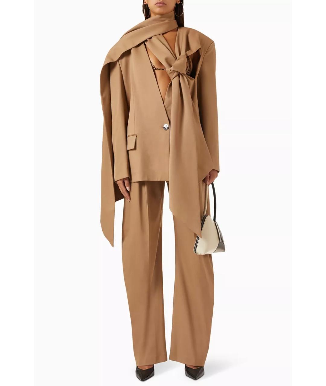 THE ATTICO Бежевый жакет/пиджак, фото 7