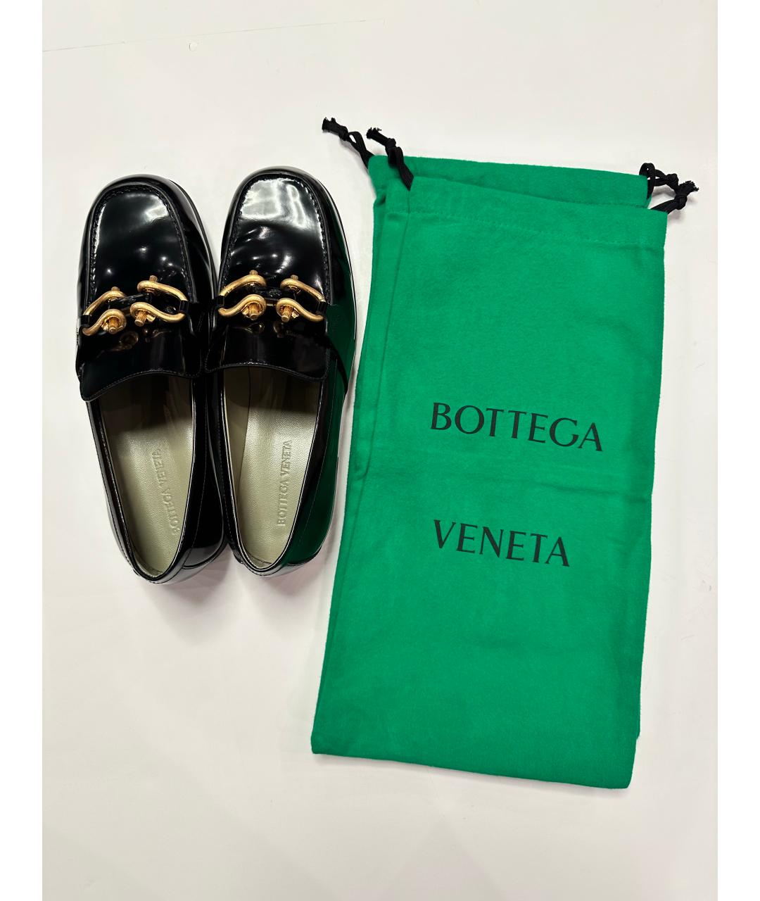 BOTTEGA VENETA Черные кожаные лоферы, фото 2