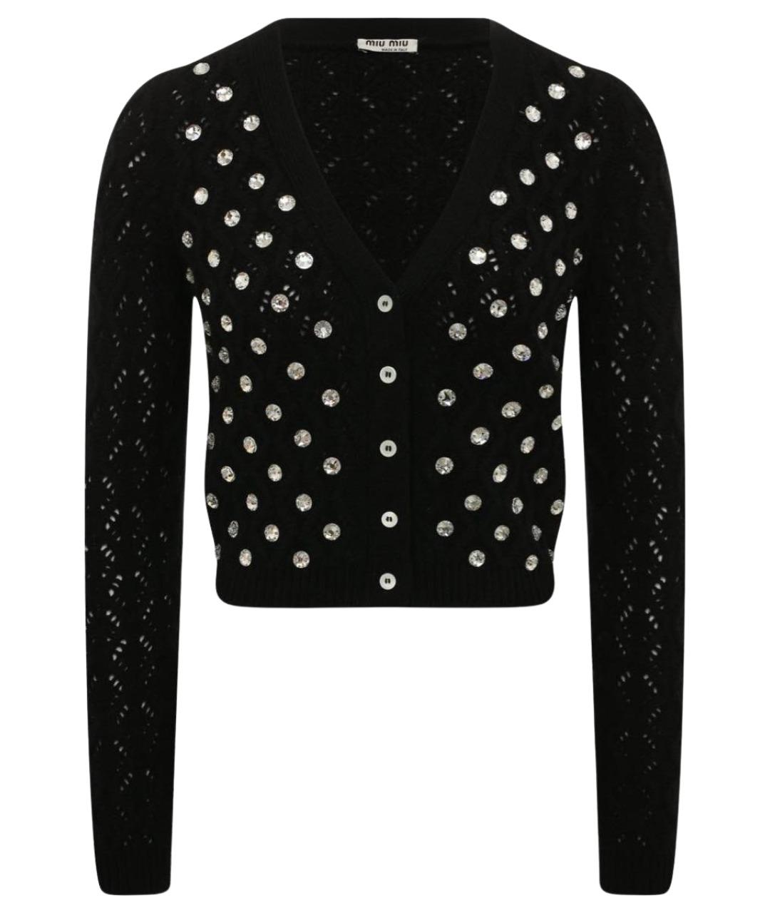 MIU MIU Черный кашемировый кардиган, фото 1