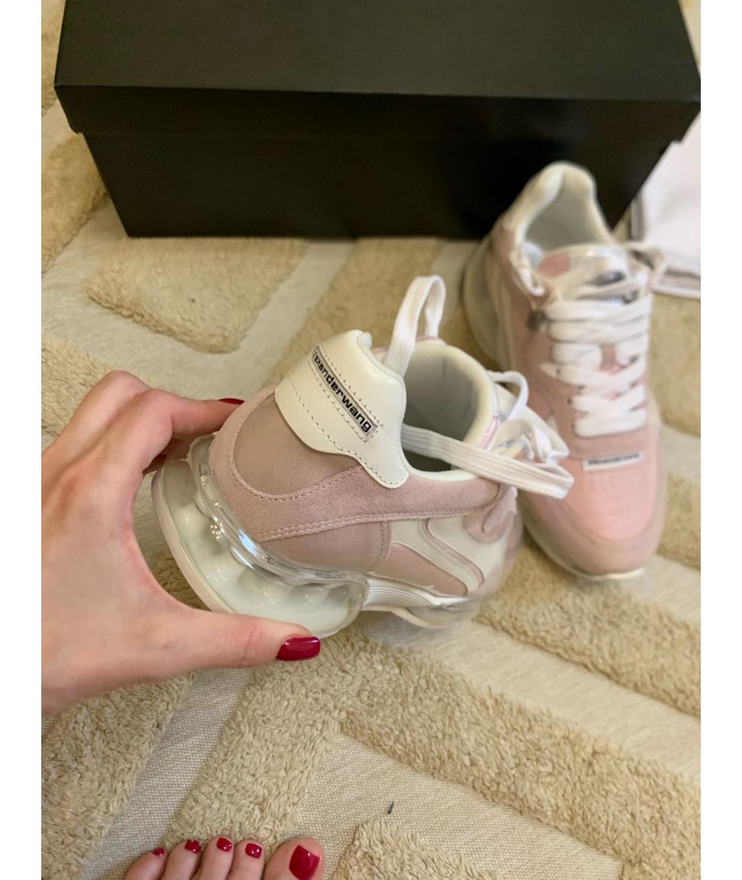 ALEXANDER WANG Розовые замшевые кроссовки, фото 2