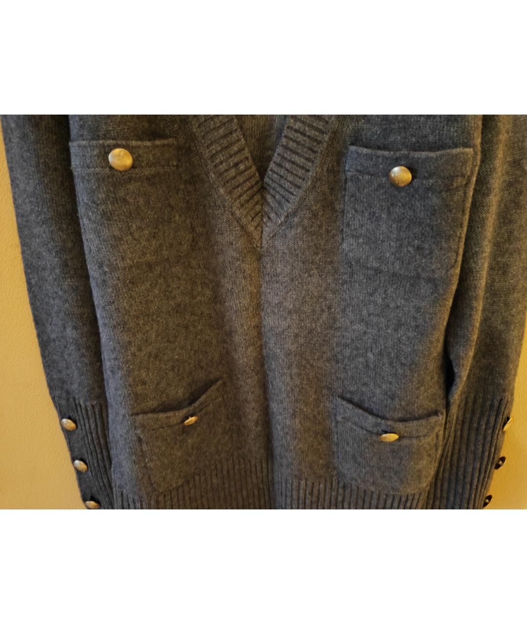 JUICY COUTURE Серый шерстяной кардиган, фото 4