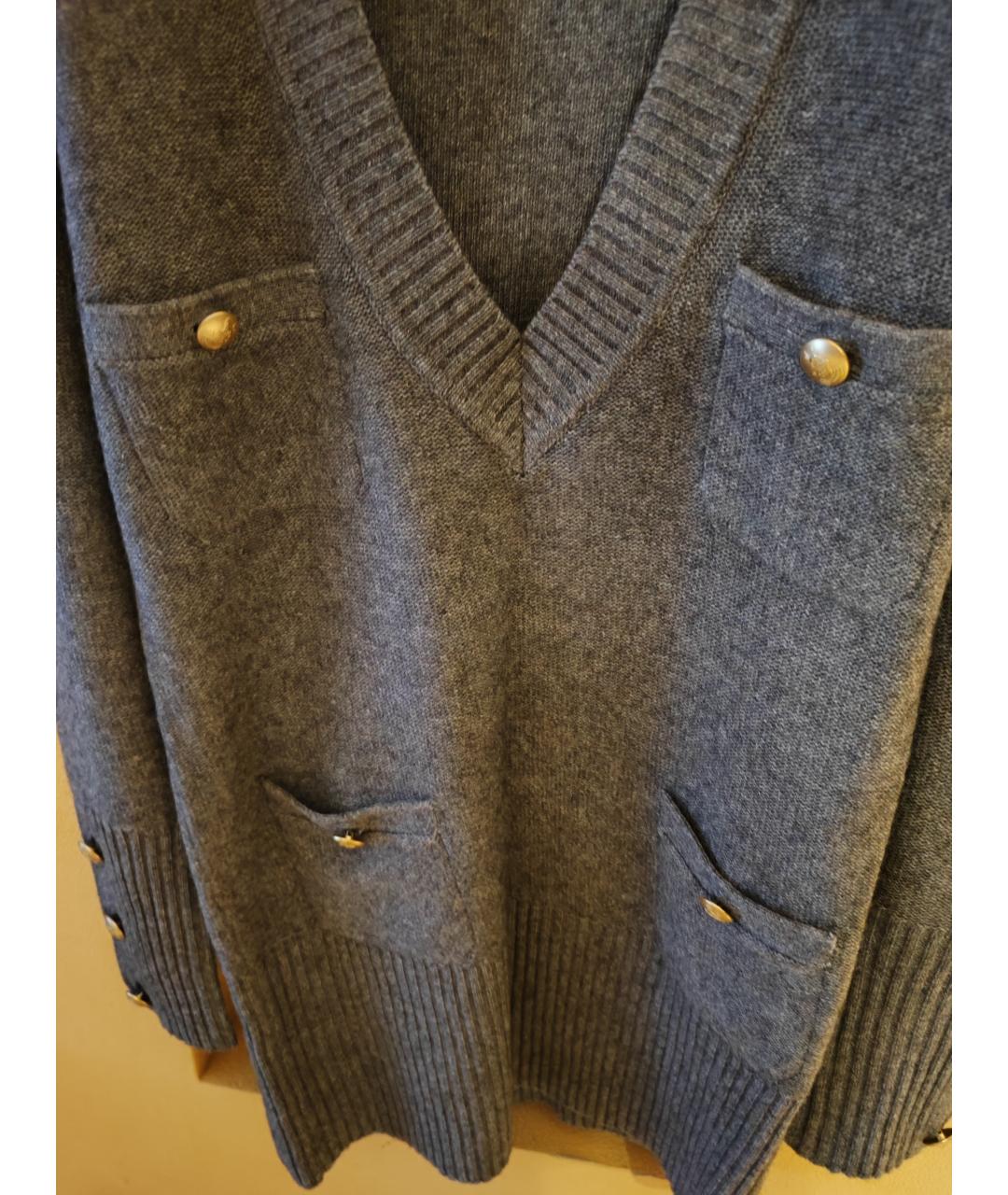 JUICY COUTURE Серый шерстяной кардиган, фото 3