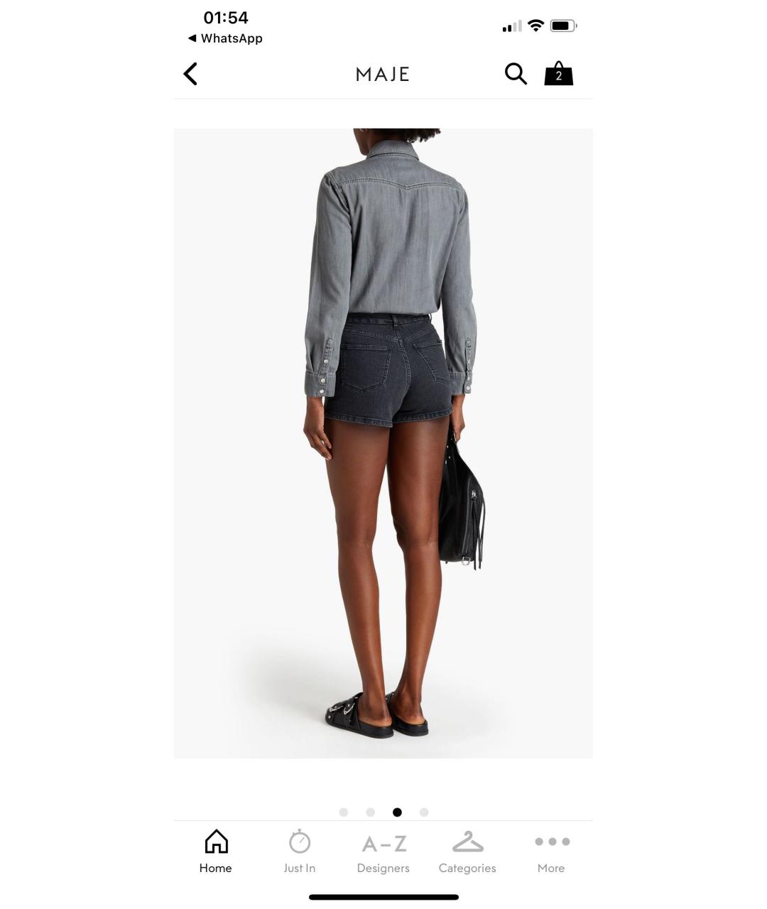 MAJE Серый деним комбинезон, фото 2