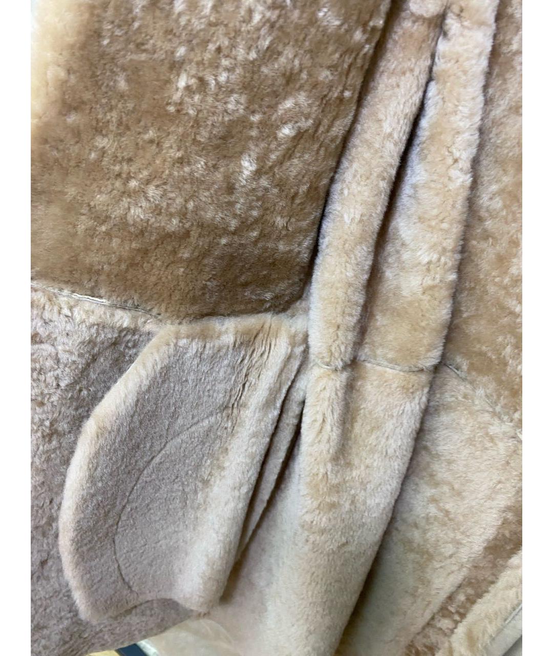 POLO RALPH LAUREN Бежевая кожаная дубленка/шуба, фото 7