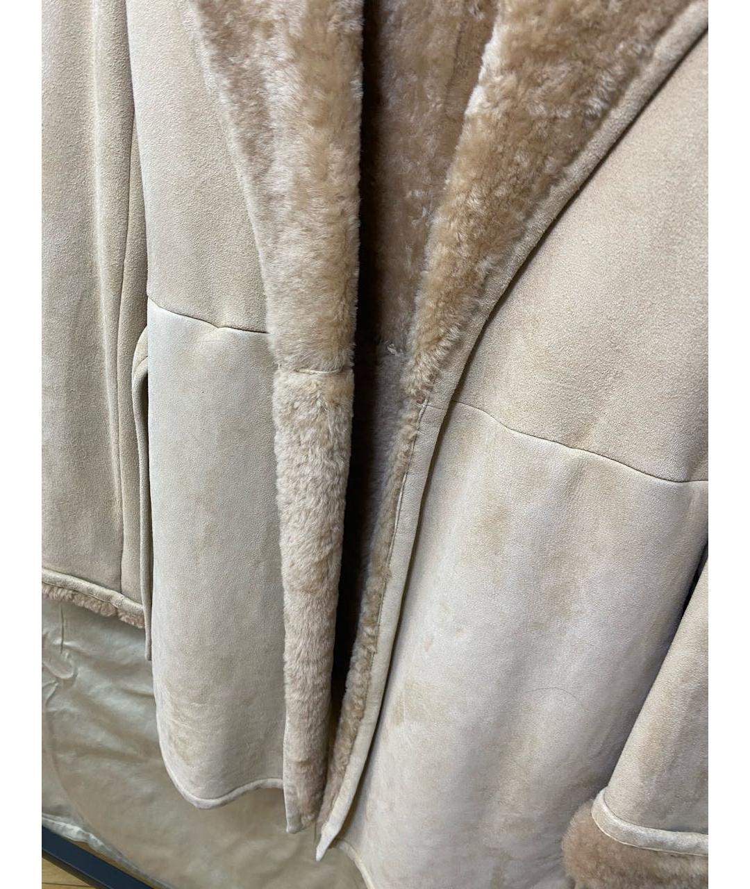 POLO RALPH LAUREN Бежевая кожаная дубленка/шуба, фото 5